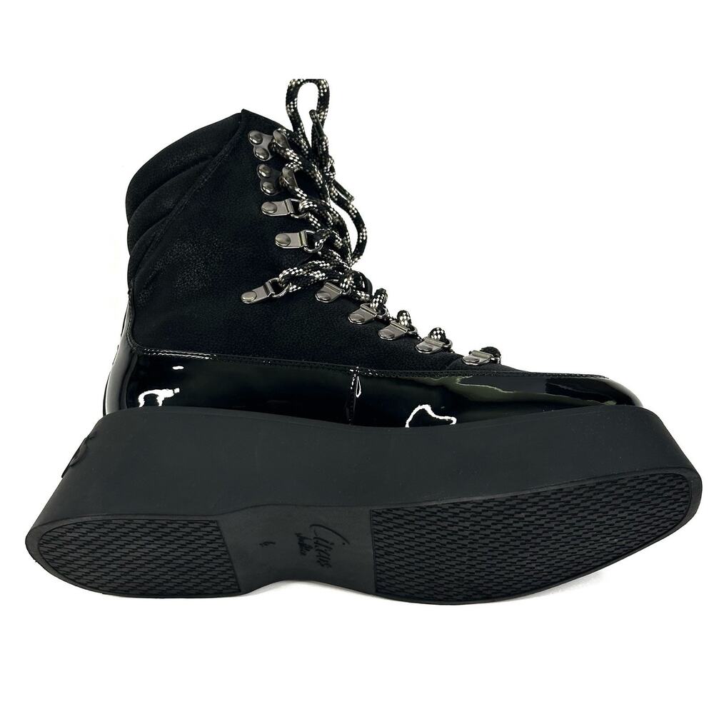 Circus NY by Sam Edelman Gail Black Lace-up Hiker Platform Boots Womens 6M New - Picture 6 of 13